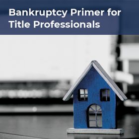 Bankruptcy Primer for Title Professionals Bankruptcy Primer for Title Professionals